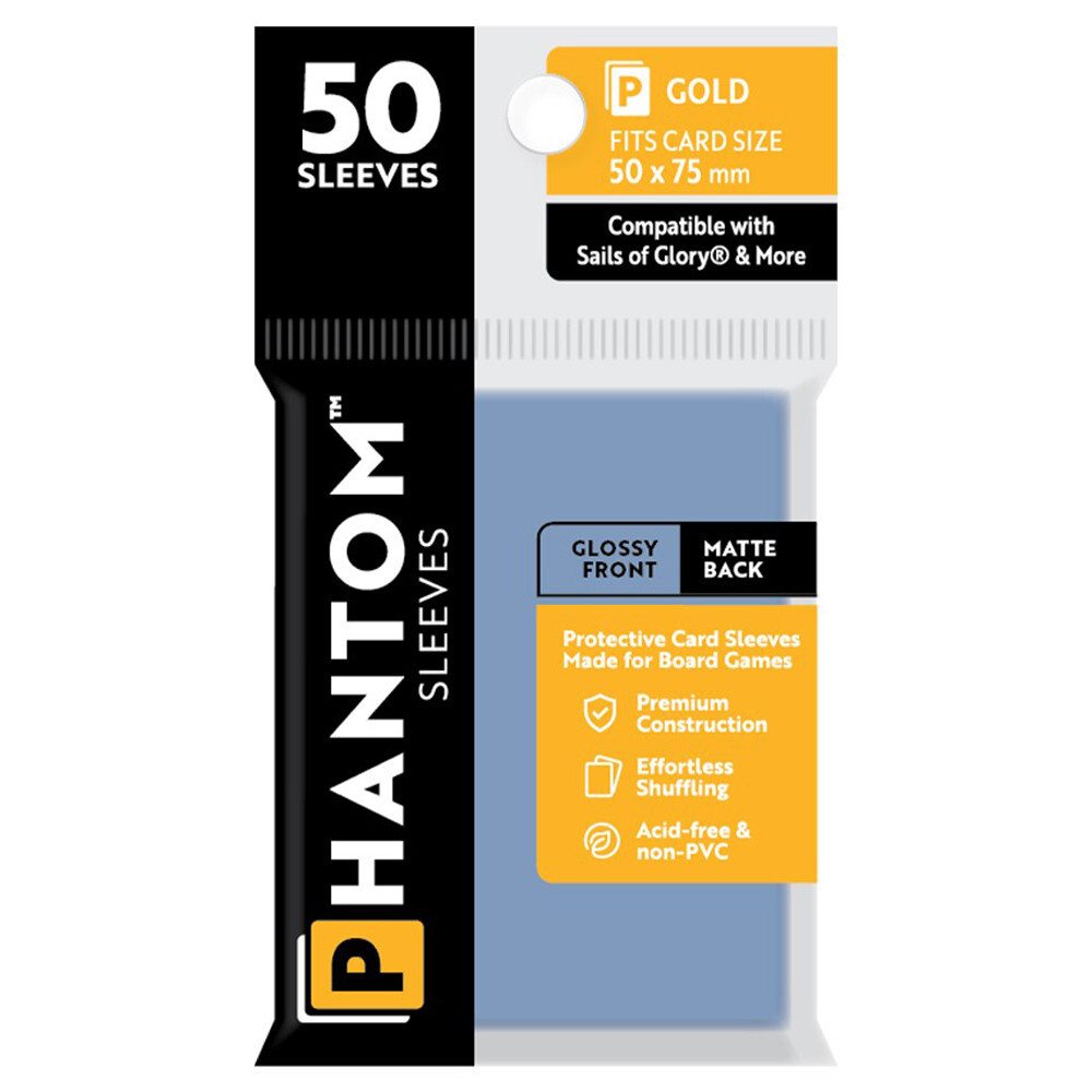 Аксессуары Capstone Games Phantom Sleeves: Gold Size 50 x 75mm - Glossy/Matte (50)
Аксессуары Capstone Games Phantom Sleeves: Gold Size 50 x 75mm - Glossy/Matte (50)