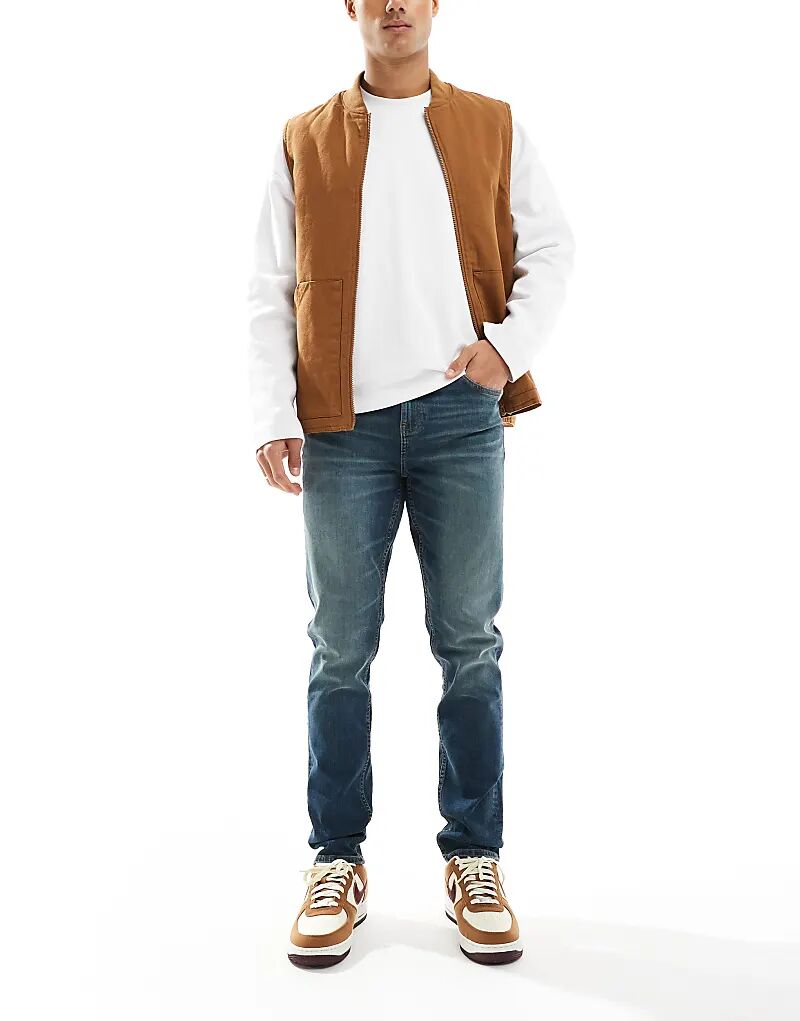 Узкие джинсы с зеленым оттенком в цвете средней потертости синего цвета ASOS DESIGN
Узкие джинсы с зеленым оттенком в цвете средней потертости синего цвета ASOS DESIGN