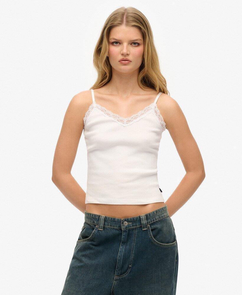 SUPERDRY Базовый топ с кружевной отделкой
SUPERDRY Базовый топ с кружевной отделкой
