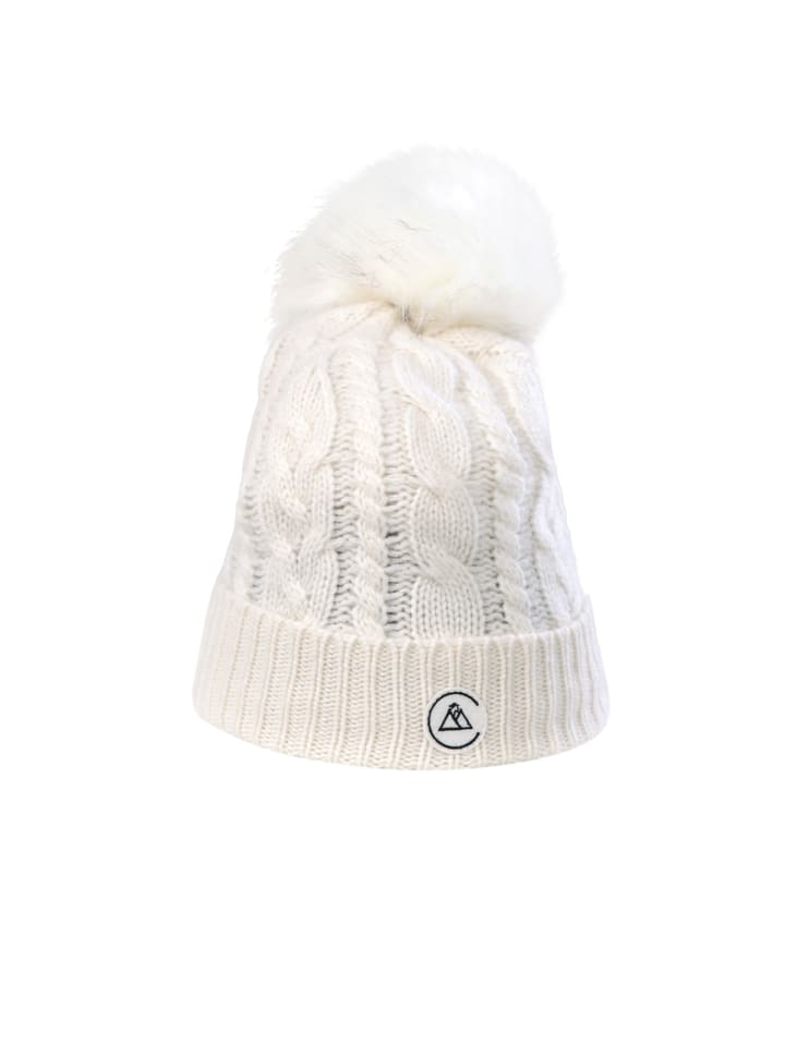 Шапка с косичным узором и помпоном белого цвета CASH-MERE.CH
Шапка с косичным узором и помпоном белого цвета CASH-MERE.CH