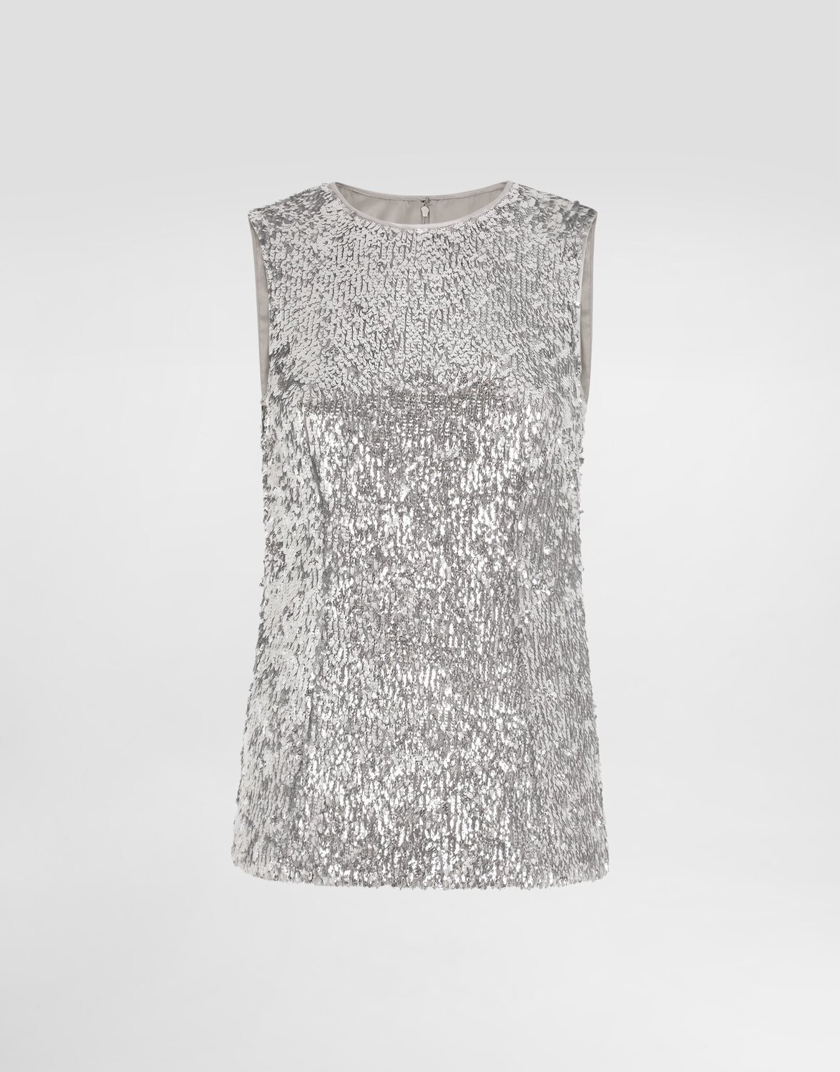 Топ с пайетками Dolce & Gabbana, серебряный
Топ с пайетками Dolce & Gabbana, серебряный