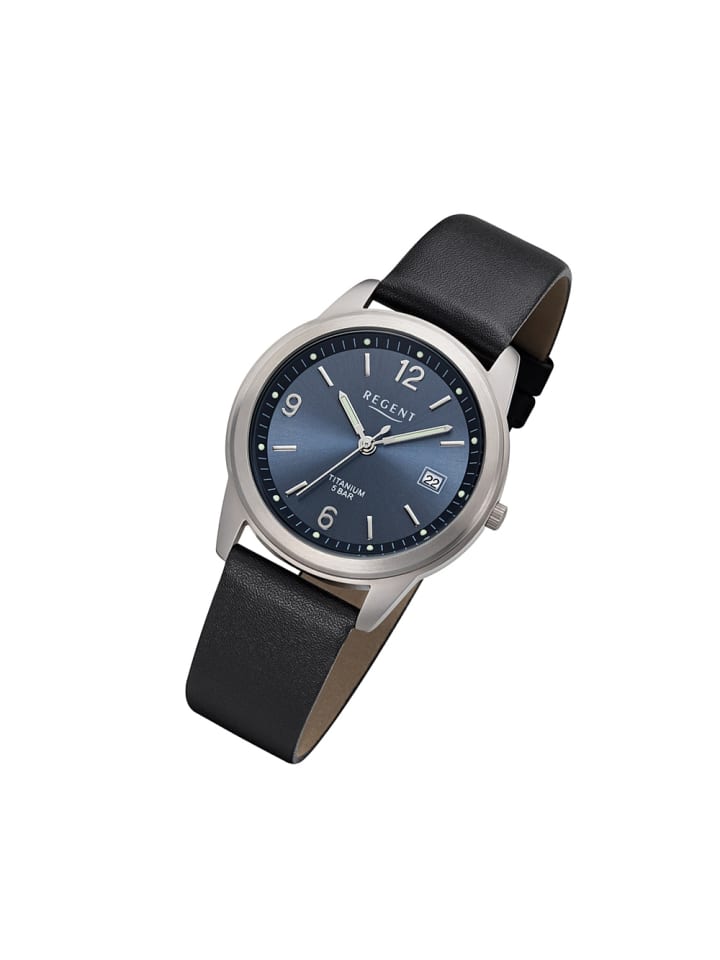 Аналоговые наручные часы Regent из титана, черные, средний размер (примерно 36 мм)
Аналоговые наручные часы Regent из титана, черные, средний размер (примерно 36 мм)