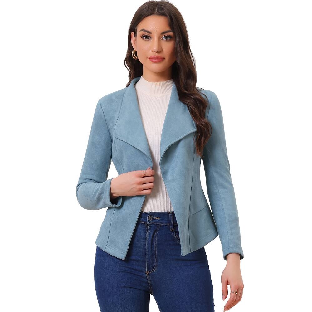 Женский кардиган из искусственной замши с драпированным воротником, длинными рукавами и открытой передней частью ALLEGRA K, цвет Gray Blue, Синий, Женский кардиган из искусственной замши с драпированным воротником, длинными рукавами и открытой передней ча
Женский кардиган из искусственной замши с драпированным воротником, длинными рукавами и открытой передней частью ALLEGRA K, цвет Gray Blue, Синий, Женский кардиган из искусственной замши с драпированным воротником, длинными рукавами и открытой передней ча