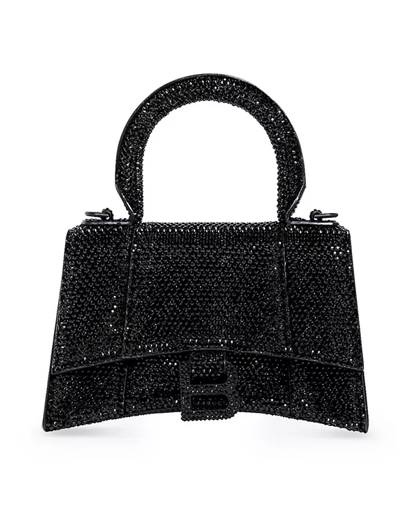 Сумка Hourglass размера XS со стразами Balenciaga, черный
Сумка Hourglass размера XS со стразами Balenciaga, черный