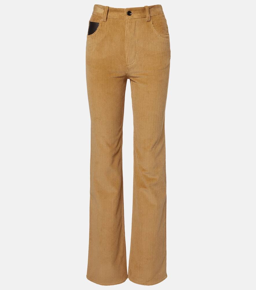 Хлопковые вельветовые расклешённые брюки Bottega Veneta, Pale Oak
Хлопковые вельветовые расклешённые брюки Bottega Veneta, Pale Oak