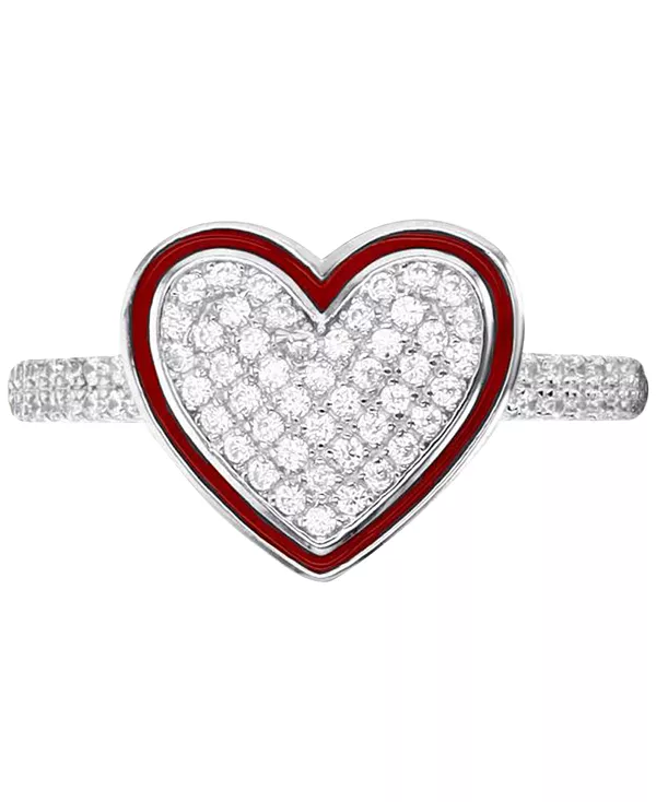 Кольцо в форме сердца с эмалевой оправой и кубическими цирконами в оправе из стерлингового серебра Macy'S, red
Кольцо в форме сердца с эмалевой оправой и кубическими цирконами в оправе из стерлингового серебра Macy'S, red