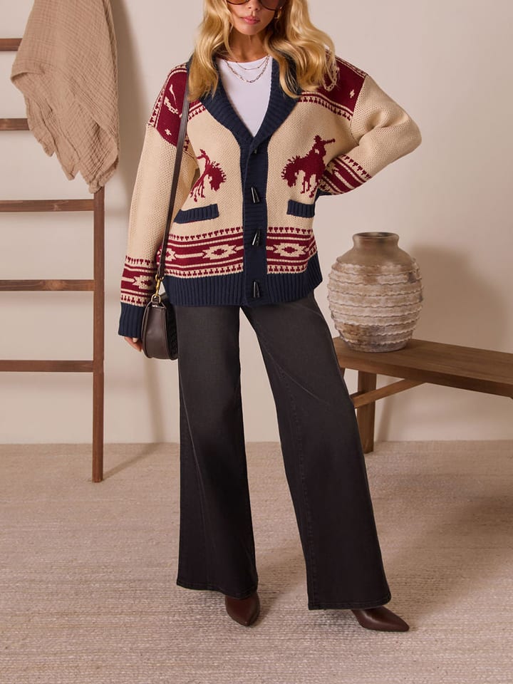 Milan Kiss Кардиган кремового/темно-синего/красного цвета
Milan Kiss Кардиган кремового/темно-синего/красного цвета