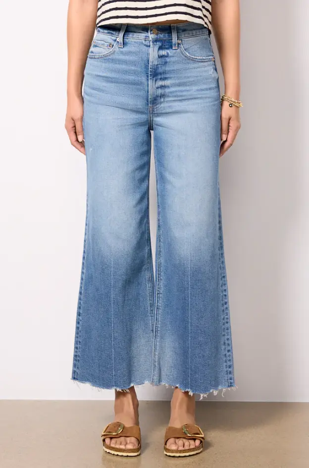 Пистола Лена джинсы с необработанным краем широкие укороченные PISTOLA, синий
Пистола Лена джинсы с необработанным краем широкие укороченные PISTOLA, синий