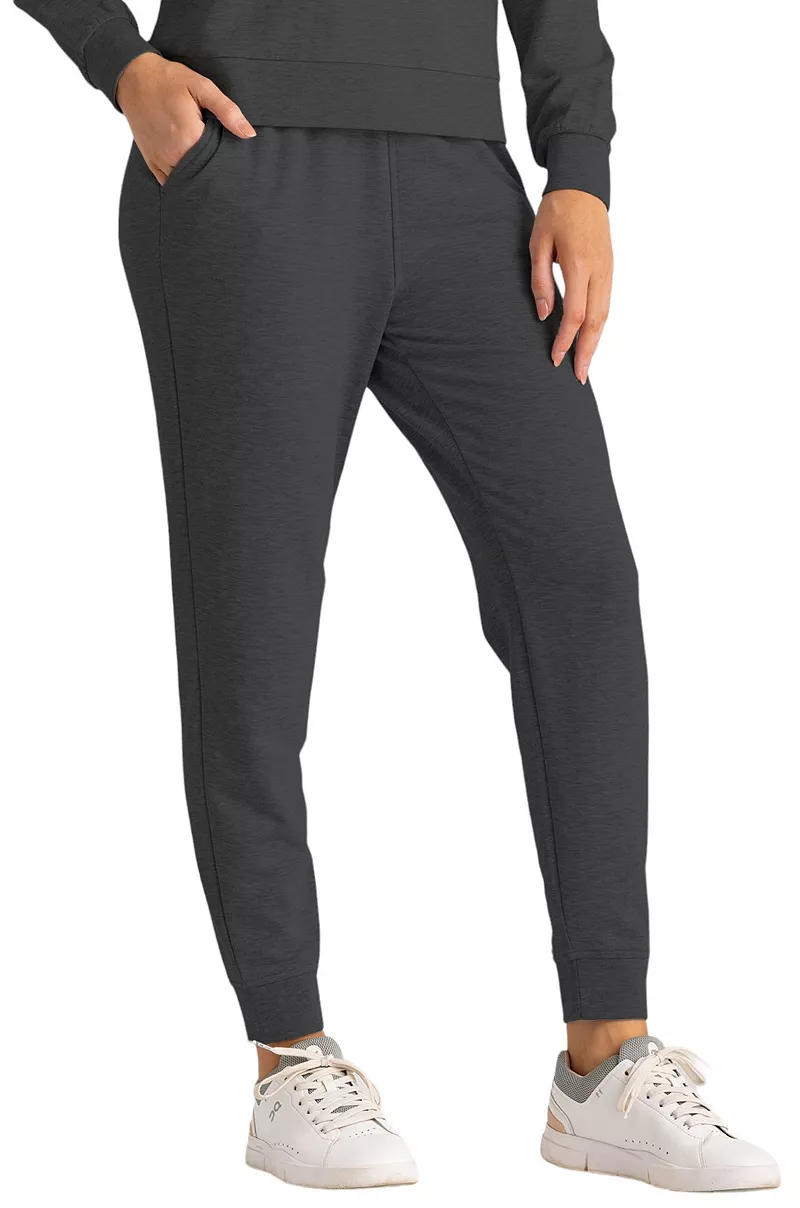 Женские бамбуковые легкие джоггеры Free Fly из флиса, цвет Heather Black 
Женские бамбуковые легкие джоггеры Free Fly из флиса, цвет Heather Black