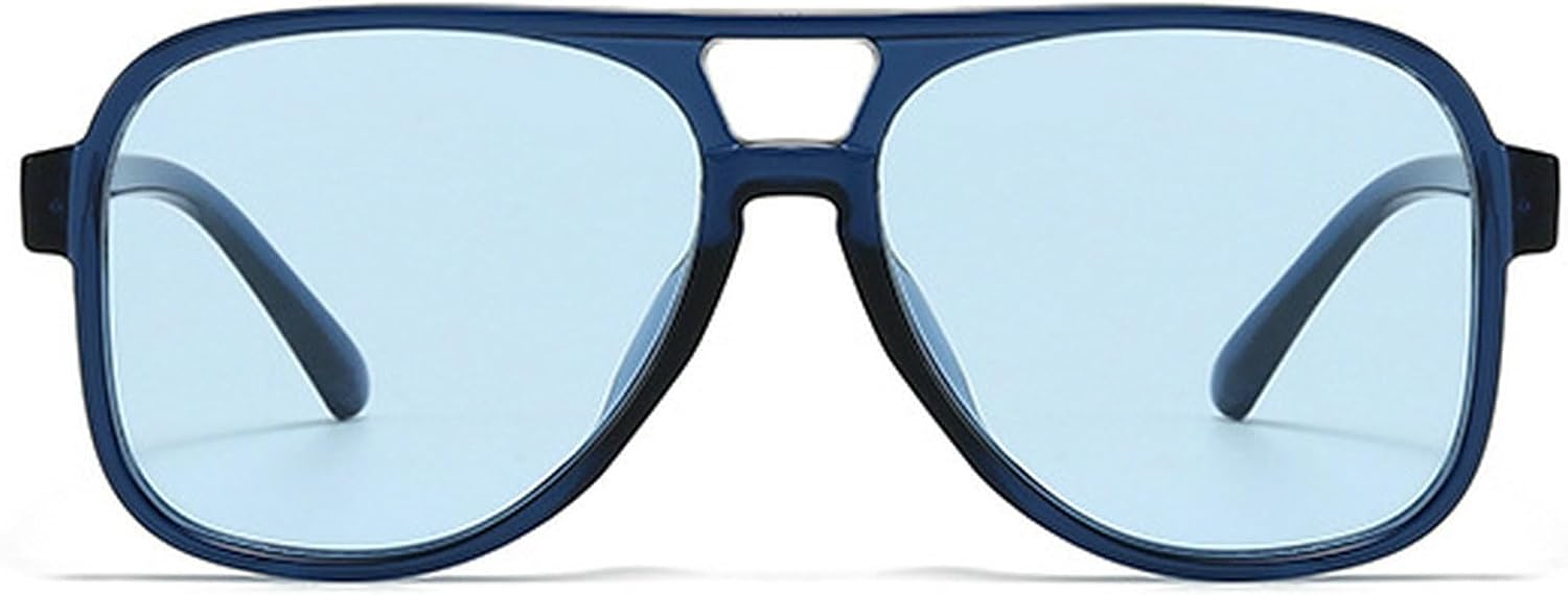 Солнцезащитные очки Double Bridges Pilot для женщин, винтажные заклепки для мужчин, прозрачные линзы Ocean Lens, защита от УФ-излучения UV400, квадратная форма mincl, Blue
Солнцезащитные очки Double Bridges Pilot для женщин, винтажные заклепки для мужчин, прозрачные линзы Ocean Lens, защита от УФ-излучения UV400, квадратная форма mincl, Blue