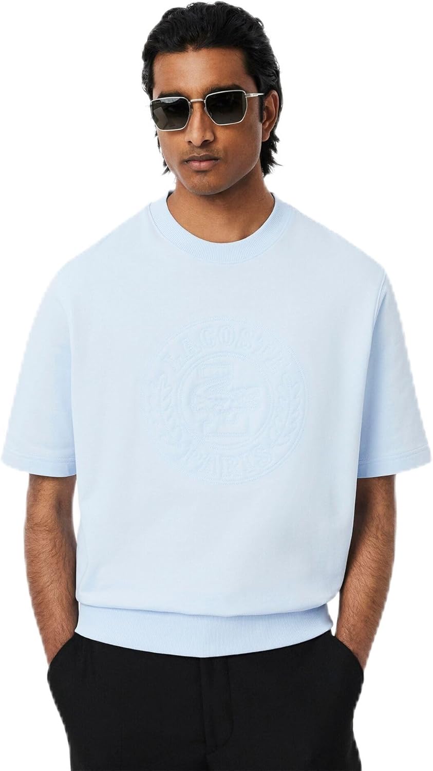 Мужская толстовка с коротким рукавом LACOSTE с однотонной строчкой, светло-синий
Мужская толстовка с коротким рукавом LACOSTE с однотонной строчкой, светло-синий