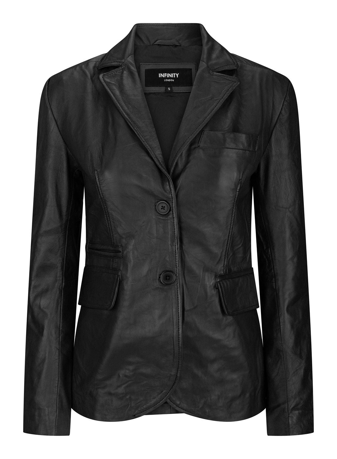 Приталенный пиджак из натуральной кожи на 2 пуговицах TruClothing, черный
Приталенный пиджак из натуральной кожи на 2 пуговицах TruClothing, черный