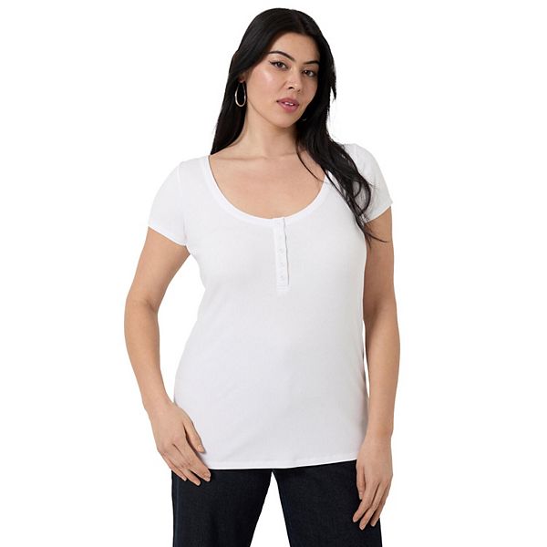 Топ June + Vie для женщин plus size с рубчиком June & Vie, White
Топ June + Vie для женщин plus size с рубчиком June & Vie, White