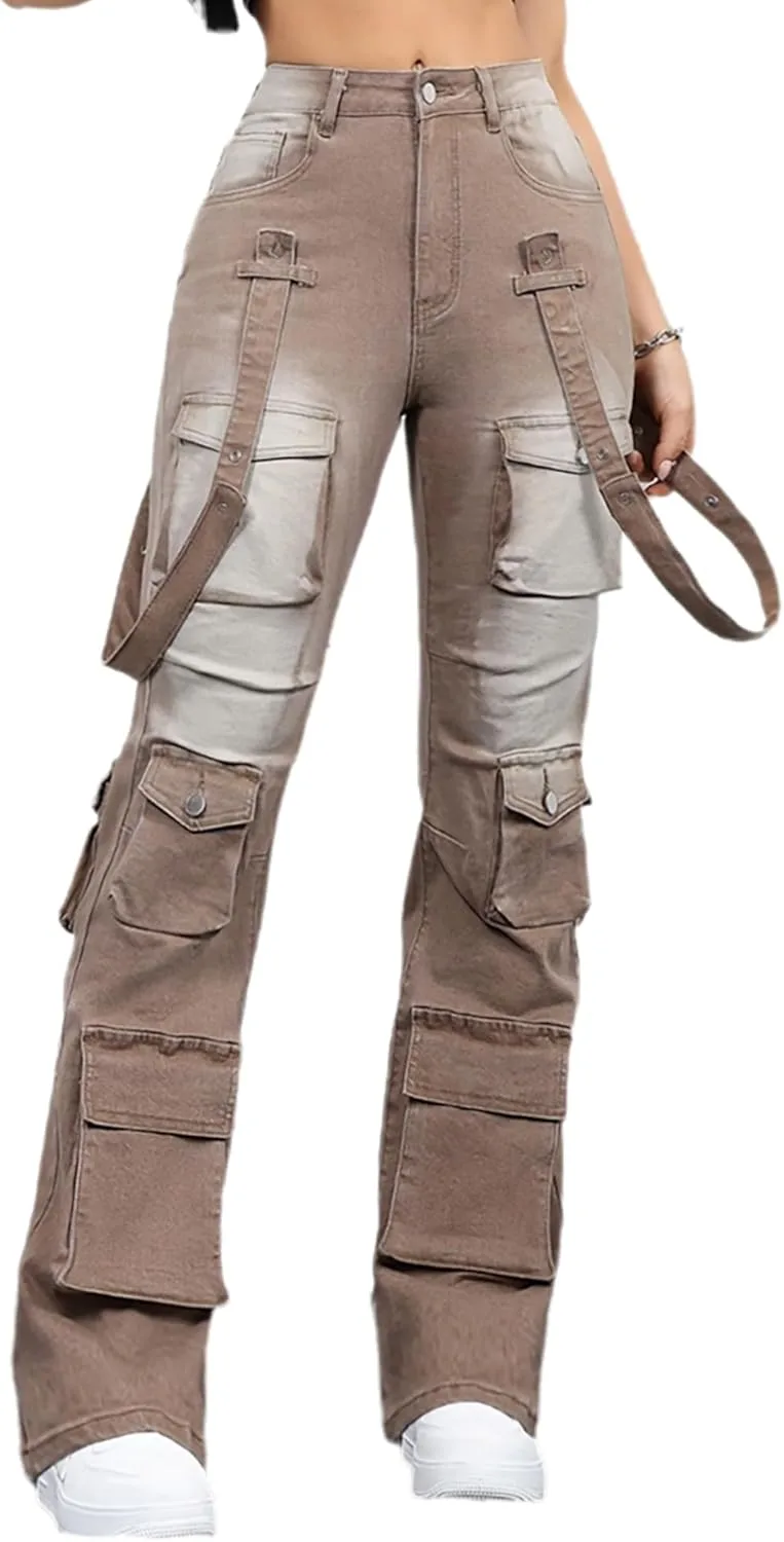 Женские карго джинсы High Waisted с клапанами Straight Leg TACSTRUN
Женские карго джинсы High Waisted с клапанами Straight Leg TACSTRUN