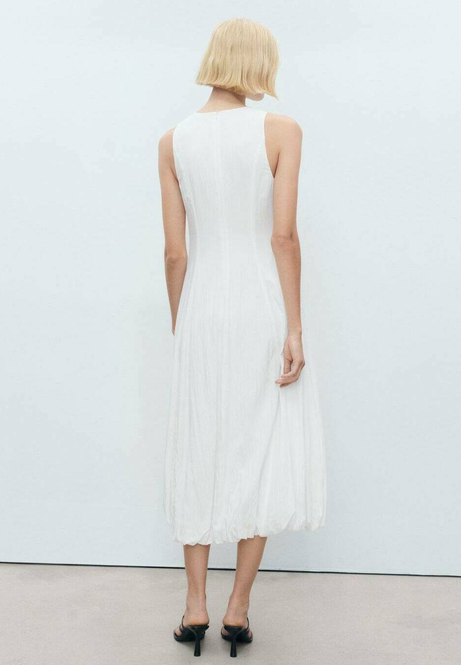 Повседневное платье BALLOON EFFECT Mango, белый 
Повседневное платье BALLOON EFFECT Mango, белый