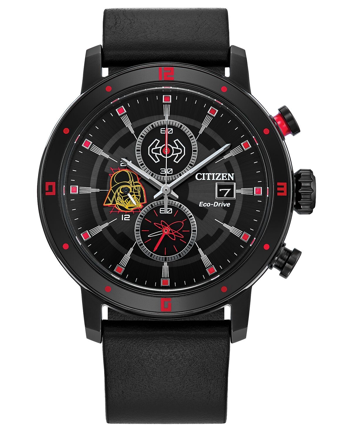 Мужские часы Eco-Drive с хронографом «Звездные войны Дарт Вейдер», черный кожаный ремешок, 44 мм Citizen
Мужские часы Eco-Drive с хронографом «Звездные войны Дарт Вейдер», черный кожаный ремешок, 44 мм Citizen