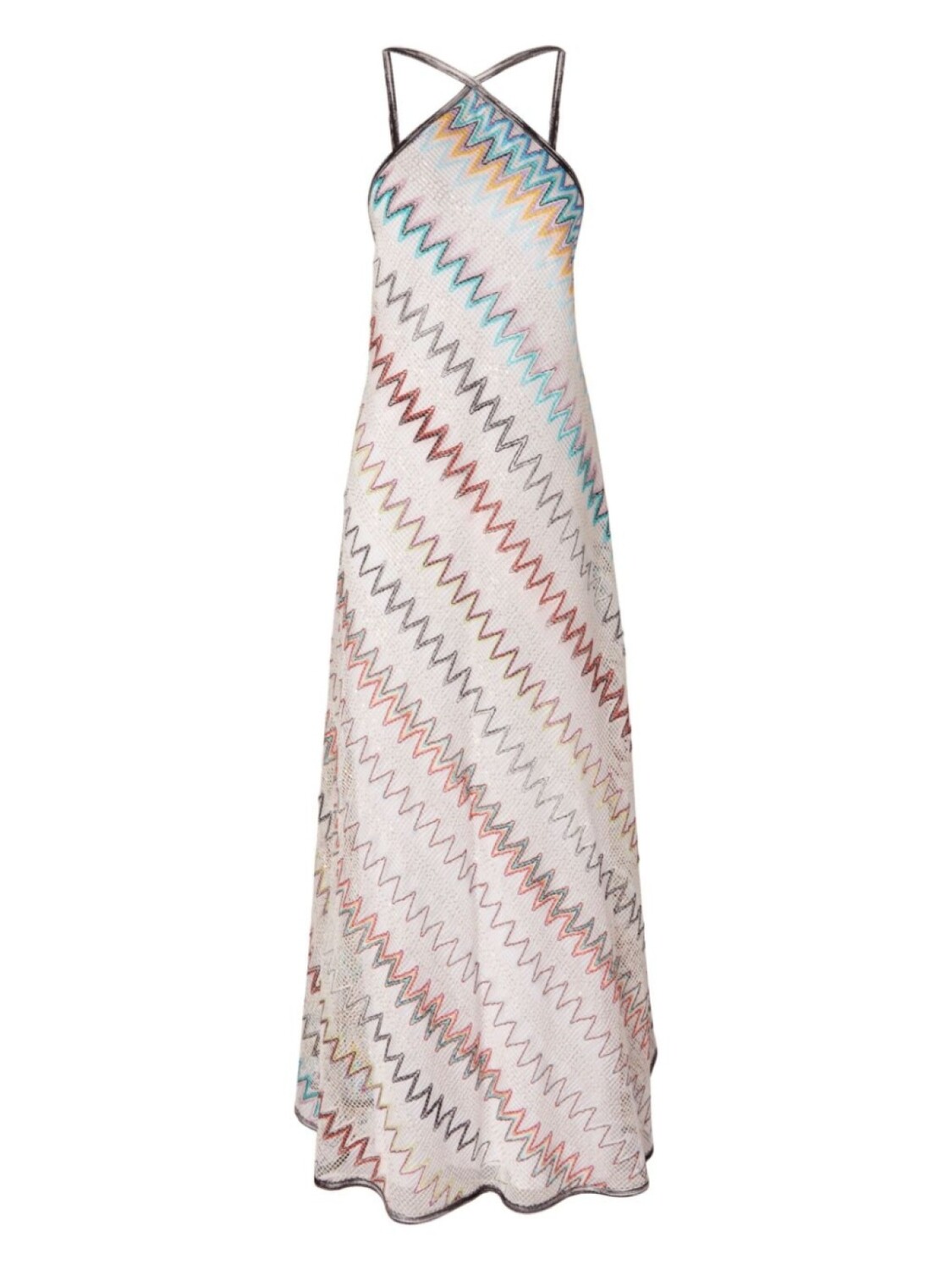 Длинное платье Missoni с зигзагообразным узором, белый
Длинное платье Missoni с зигзагообразным узором, белый