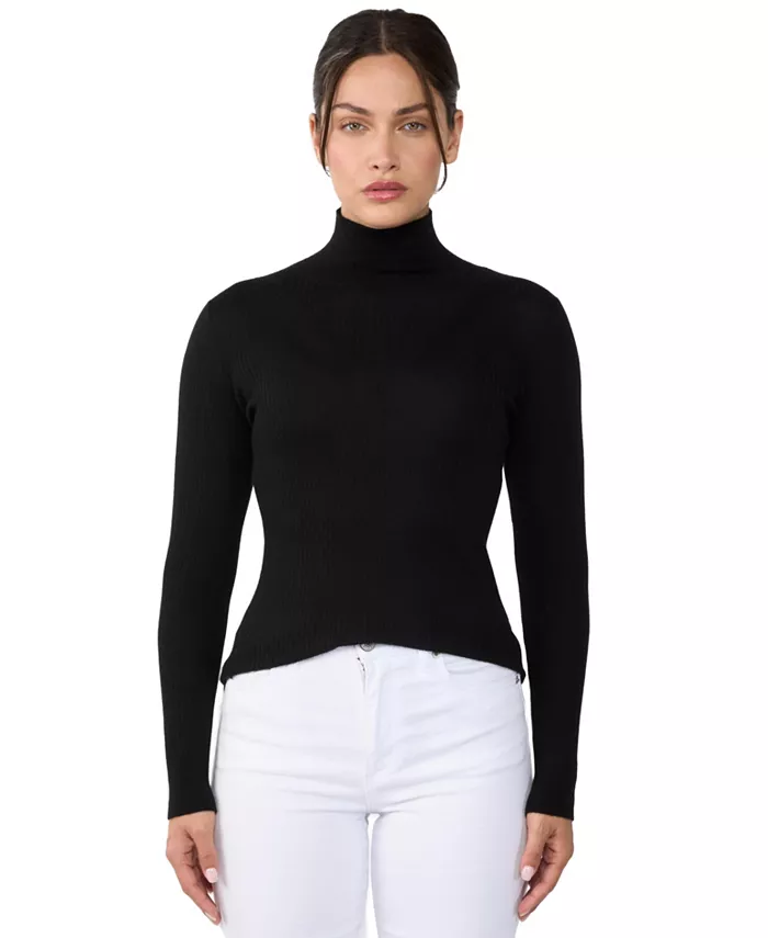 Женский свитер с высоким воротом из плотного кашемира и шелка в рубчик JENNIE LIU, черный
Женский свитер с высоким воротом из плотного кашемира и шелка в рубчик JENNIE LIU, черный