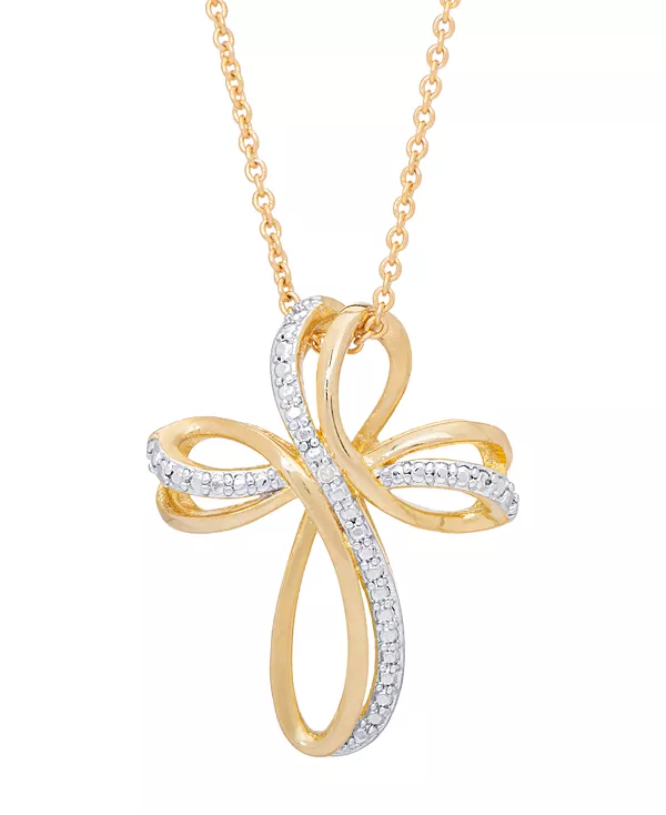 Двухцветное ожерелье с подвеской-крестом из ленты с бриллиантами, 18 дюймов Macy'S, gold
Двухцветное ожерелье с подвеской-крестом из ленты с бриллиантами, 18 дюймов Macy'S, gold