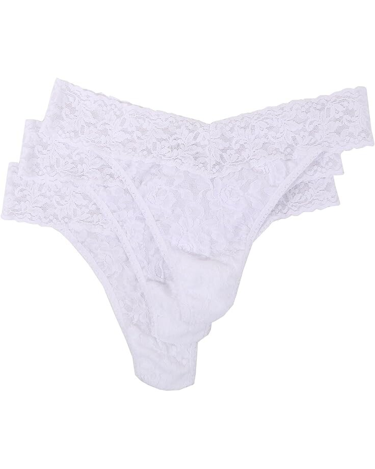 Стринги Hanky Panky 3-Pack Original Rise Thong, белый 
Стринги Hanky Panky 3-Pack Original Rise Thong, белый