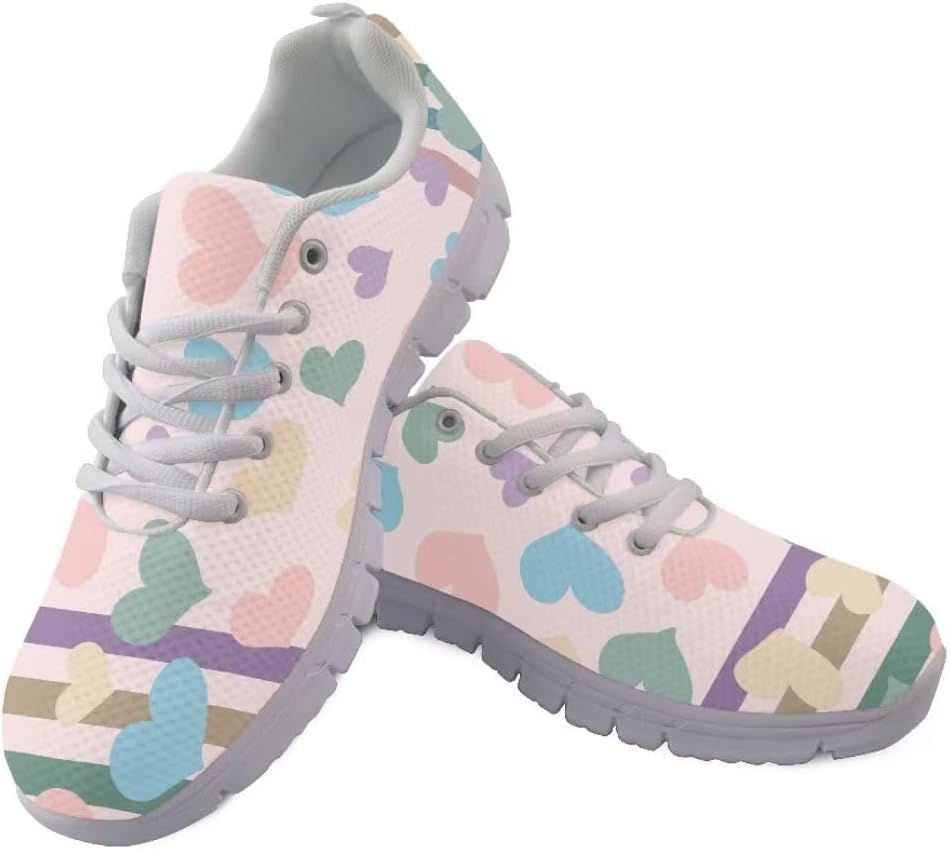 Женские кроссовки Jeiento Fashion для прогулок на открытом воздухе, дышащие сетчатые кроссовки для тренировок и повседневной носки, мужские спортивные беговые кроссовки, обувь на День святого Валентина, Color Hearts Stripes
Женские кроссовки Jeiento Fashion для прогулок на открытом воздухе, дышащие сетчатые кроссовки для тренировок и повседневной носки, мужские спортивные беговые кроссовки, обувь на День святого Валентина, Color Hearts Stripes