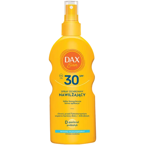 Увлажняющий защитный спрей для тела spf30, 200 мл Dax Sun
Увлажняющий защитный спрей для тела spf30, 200 мл Dax Sun