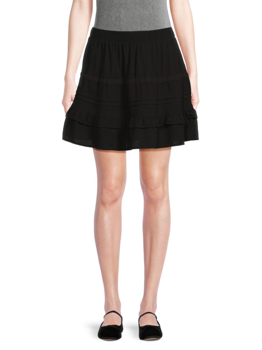 Красивая многоярусная хлопковая мини-юбка Vero Moda, черный
Красивая многоярусная хлопковая мини-юбка Vero Moda, черный