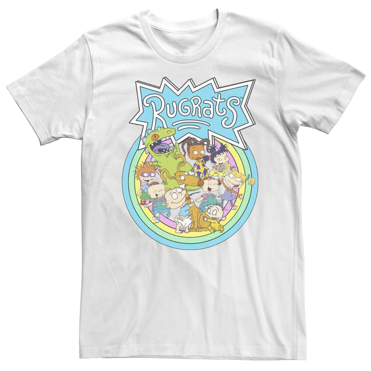 Мужская футболка с логотипом Rugrats Rainbow Group Licensed Character
Мужская футболка с логотипом Rugrats Rainbow Group Licensed Character