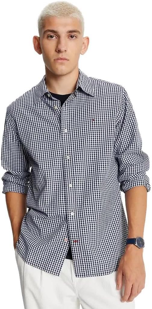 Мужская фирменная рубашка TOMMY HILFIGER с длинным рукавом и застежкой на пуговицы, классического кроя, коллекция 2025 года, Gingham Navy/White
Мужская фирменная рубашка TOMMY HILFIGER с длинным рукавом и застежкой на пуговицы, классического кроя, коллекция 2025 года, Gingham Navy/White