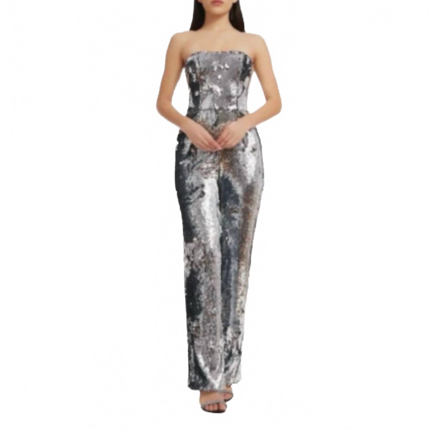 Женский комбинезон Andy с серебряными пайетками Dress The Population, Silver Sequin
Женский комбинезон Andy с серебряными пайетками Dress The Population, Silver Sequin