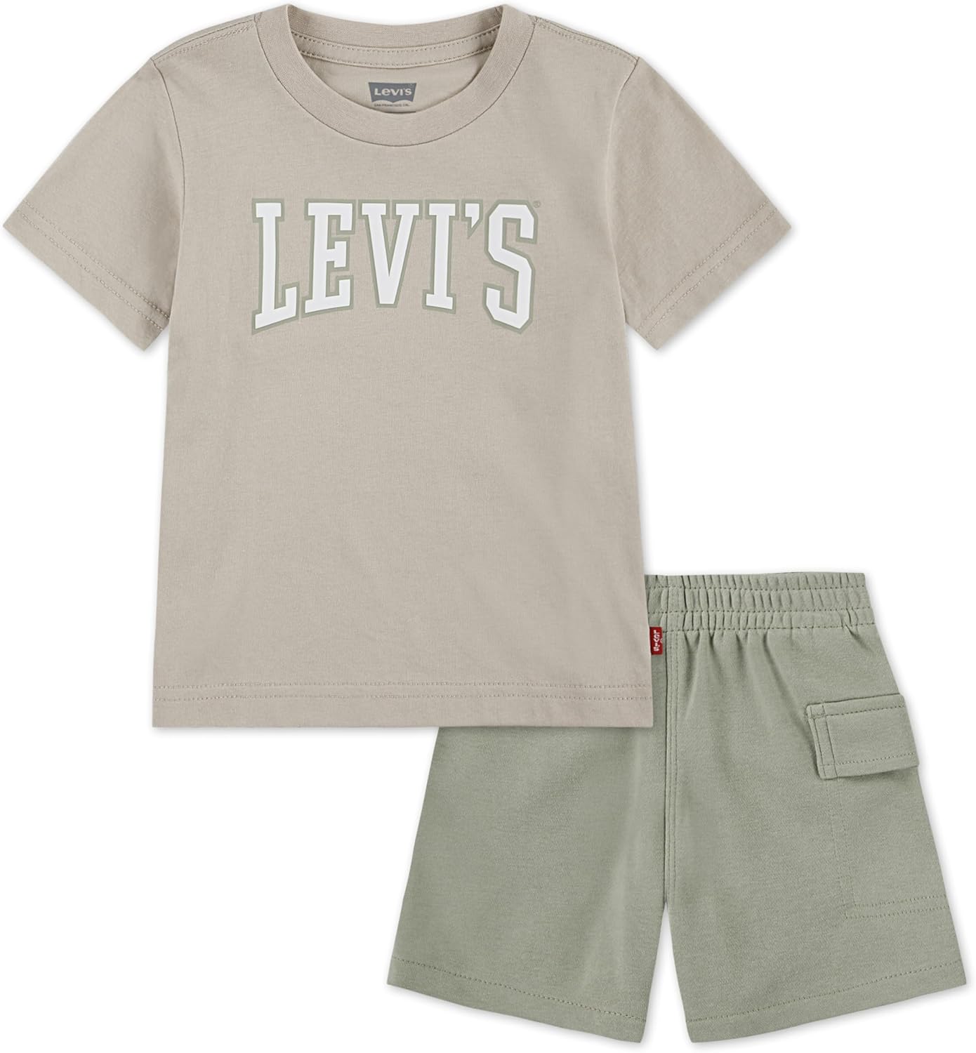 Комплект из двух предметов: футболка с принтом и шорты Levi's для мальчиков и малышей, Oatmeal
Комплект из двух предметов: футболка с принтом и шорты Levi's для мальчиков и малышей, Oatmeal
