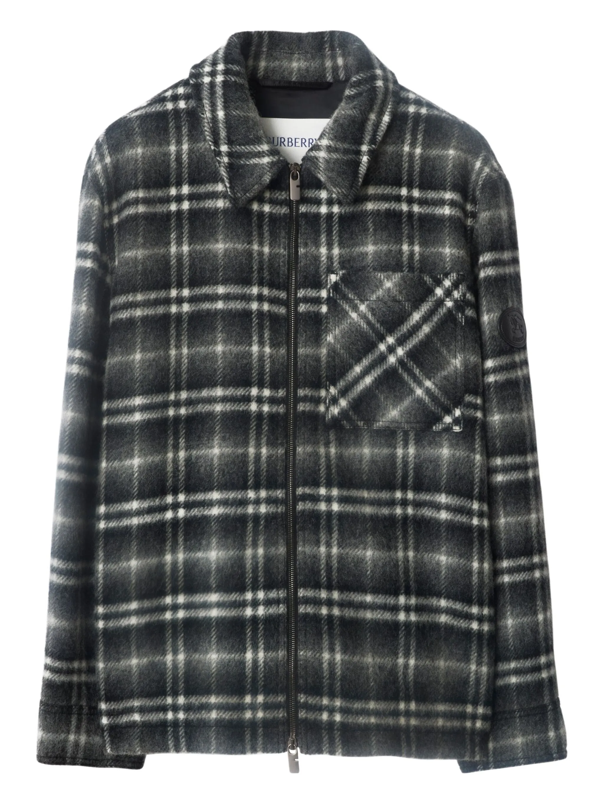 Шерстяная рубашка в клетку Burberry, черный
Шерстяная рубашка в клетку Burberry, черный