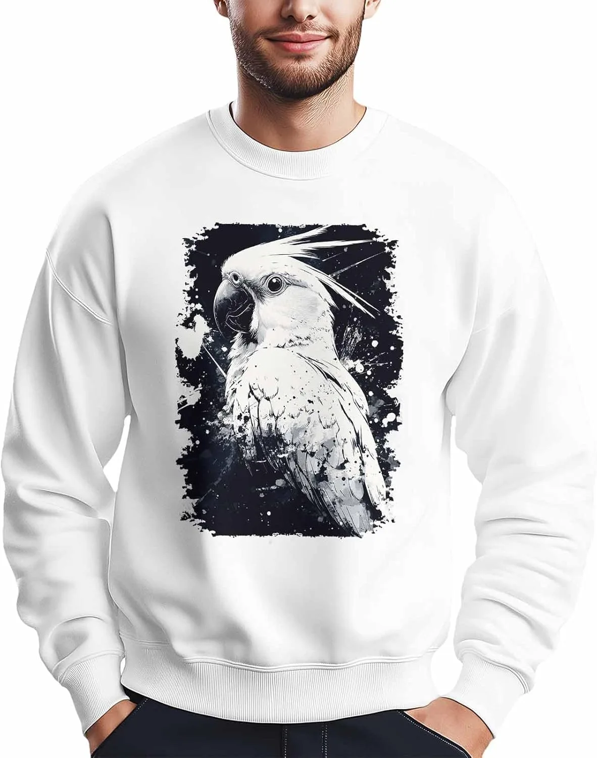 Мужской свитшот Vintage с абстрактным принтом попугая Winvebermior
Мужской свитшот Vintage с абстрактным принтом попугая Winvebermior