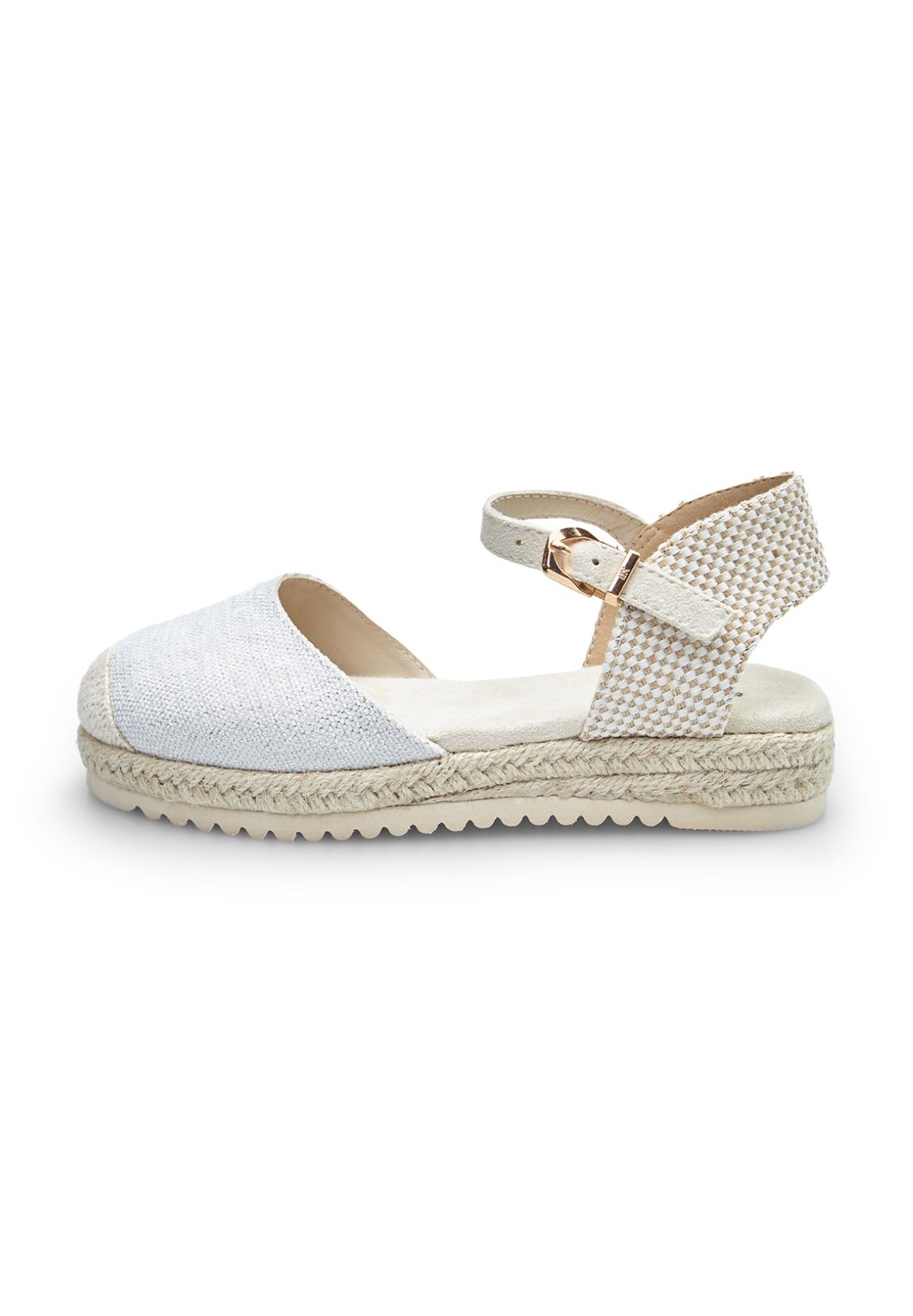 Босоножки на платформе Espadrilles Bata, серебряный 
Босоножки на платформе Espadrilles Bata, серебряный
