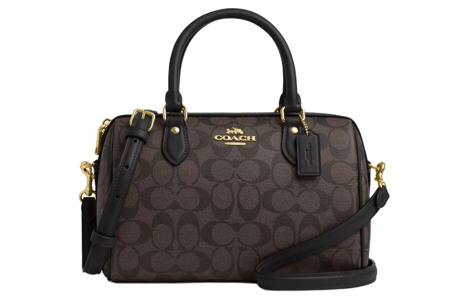 Сумка Rowan из покрытого холста с элементами из переработанной кожи, наплечная сумка, кросс-боди большая женская коричнево-черная COACH
Сумка Rowan из покрытого холста с элементами из переработанной кожи, наплечная сумка, кросс-боди большая женская коричнево-черная COACH