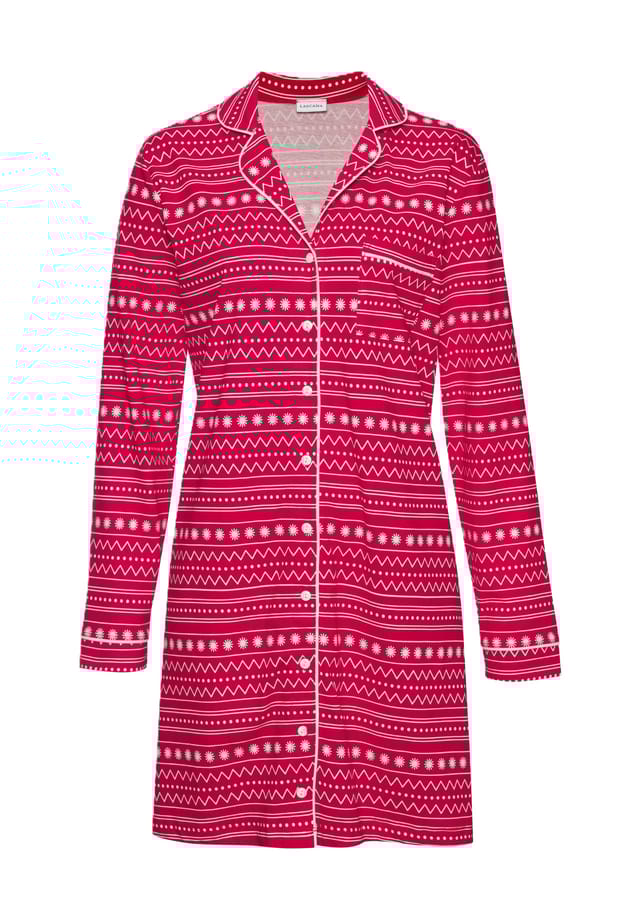 Ночная рубашка с рождественским акцентом хлопок Lascana, красный
Ночная рубашка с рождественским акцентом хлопок Lascana, красный