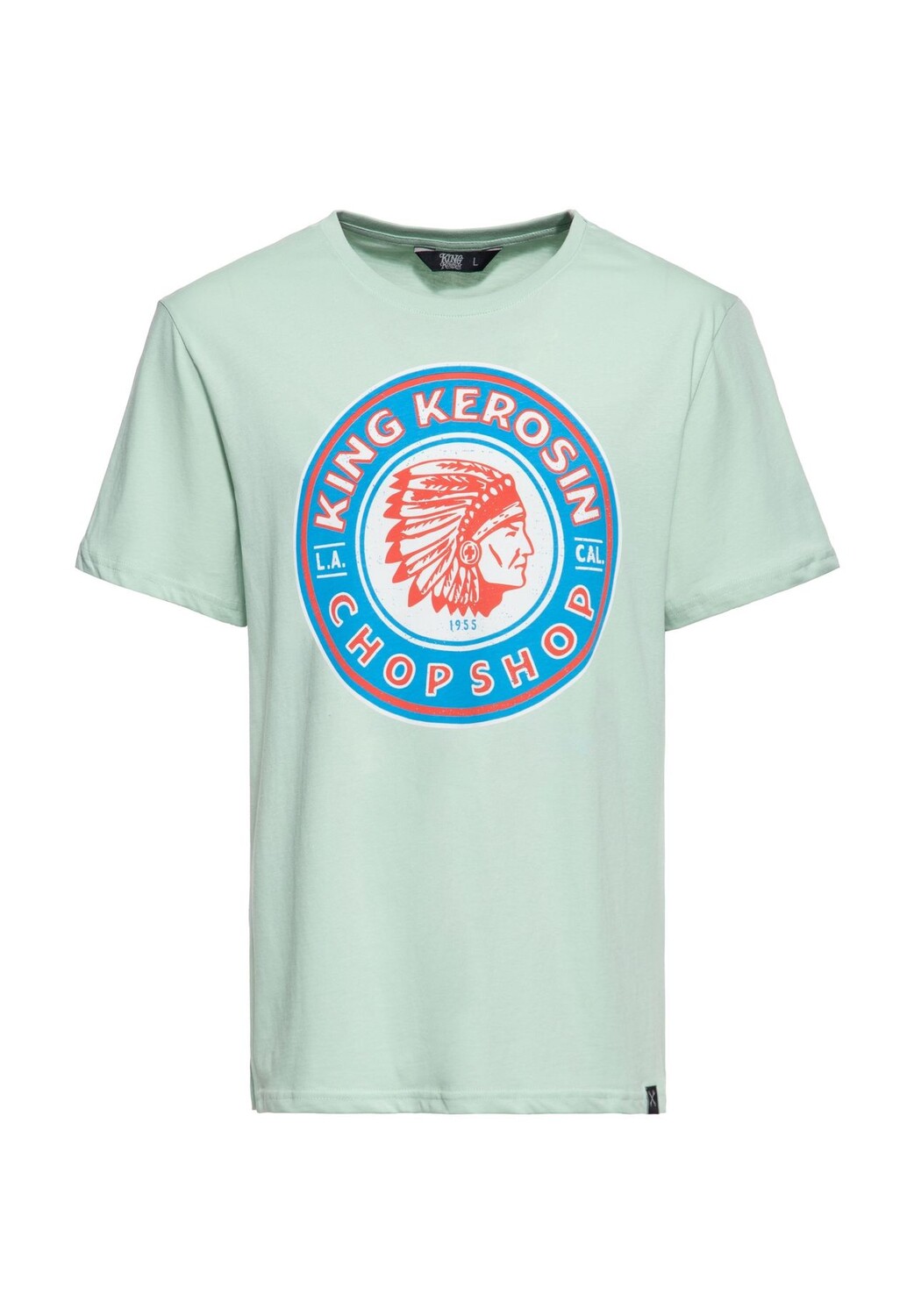 Рубашка с принтом и ярким ретро-принтом спереди Chop Shop KING KEROSIN, зеленый 
Рубашка с принтом и ярким ретро-принтом спереди Chop Shop KING KEROSIN, зеленый