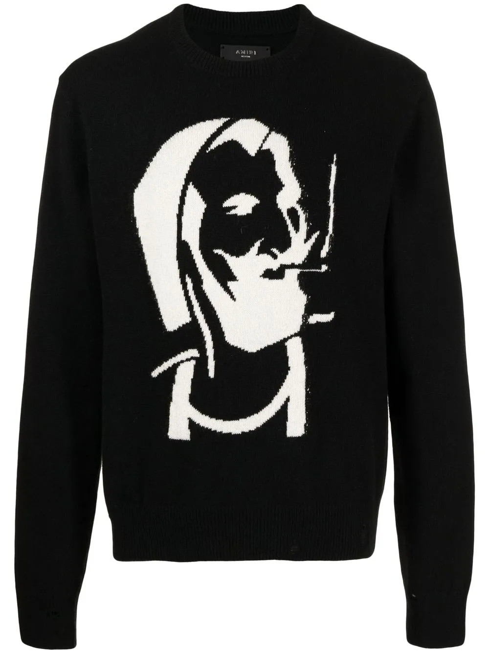 Джемпер вязки интарсия с узором AMIRI, черный
Джемпер вязки интарсия с узором AMIRI, черный
