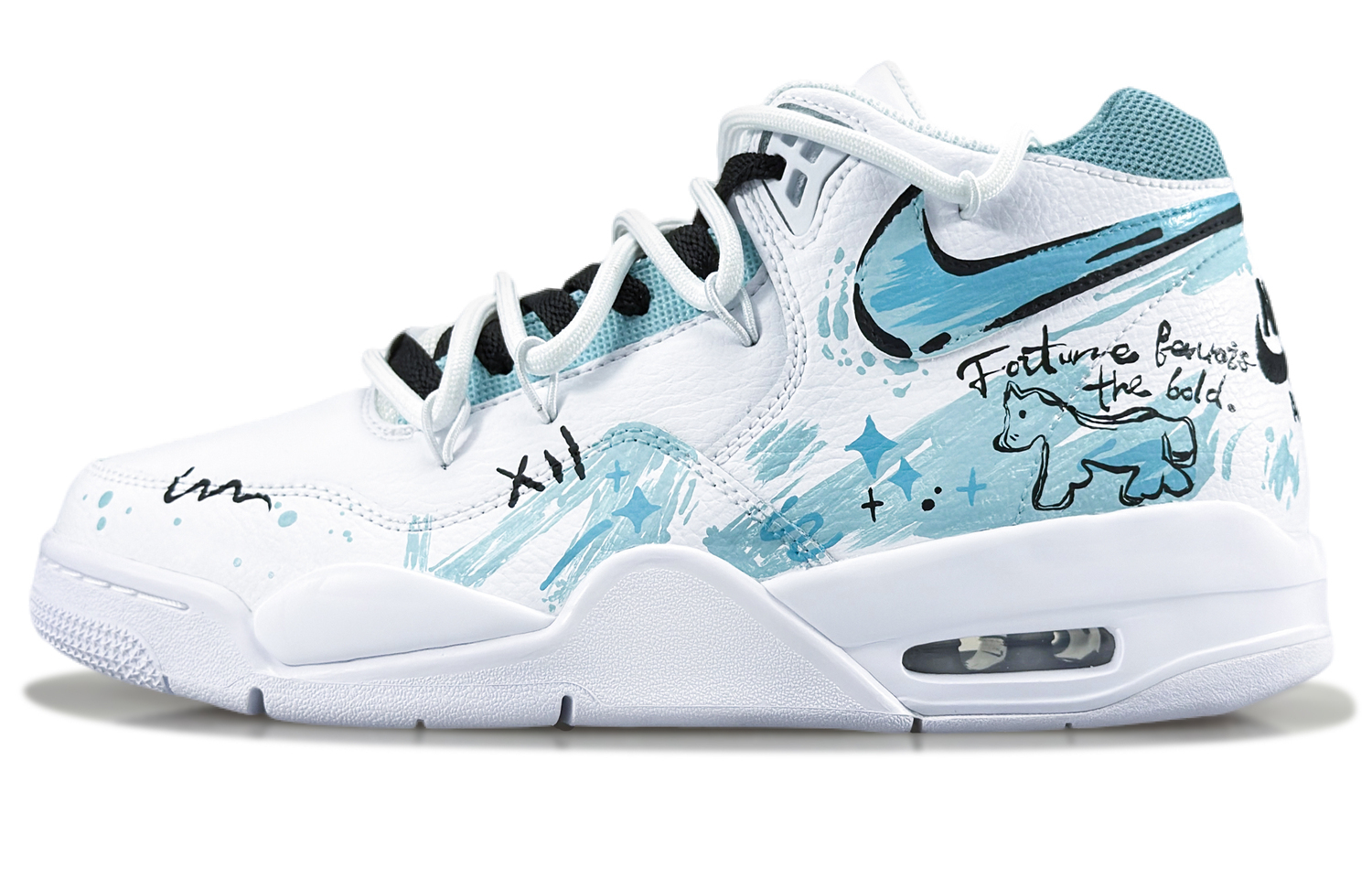 Nike Flight Legacy Graffiti Pony Abrasion Resistant Mid top Vintage Basketball Shoes Unisex Blue
Nike Flight Legacy Graffiti Pony Abrasion Resistant Mid top Vintage Basketball Shoes Unisex Blue