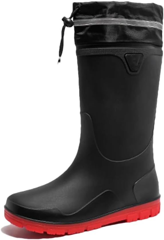 Wjnvfioo Мужские водонепроницаемые ботинки для дождя Обувь для рыбалки Водонепроницаемые резиновые дождевые сапоги Нескользящие дождевые ботинки, черный/красный
Wjnvfioo Мужские водонепроницаемые ботинки для дождя Обувь для рыбалки Водонепроницаемые резиновые дождевые сапоги Нескользящие дождевые ботинки, черный/красный