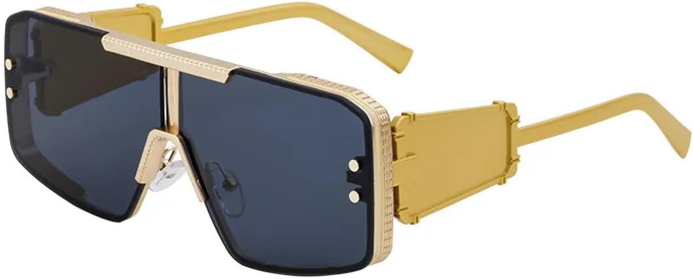 Роскошные солнцезащитные очки большого размера в массивной оправе для женщин и мужчин, в винтажном стиле, в стиле метал-панк, с плоской верхней частью TYUVIVO, Gold Leg Black
Роскошные солнцезащитные очки большого размера в массивной оправе для женщин и мужчин, в винтажном стиле, в стиле метал-панк, с плоской верхней частью TYUVIVO, Gold Leg Black