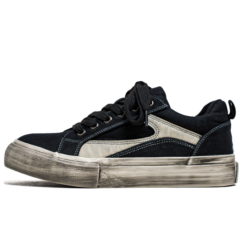 VAEL Мужские противоударные нескользящие скейтерские кеды с низким верхом черные, цвет Black 
VAEL Мужские противоударные нескользящие скейтерские кеды с низким верхом черные, цвет Black