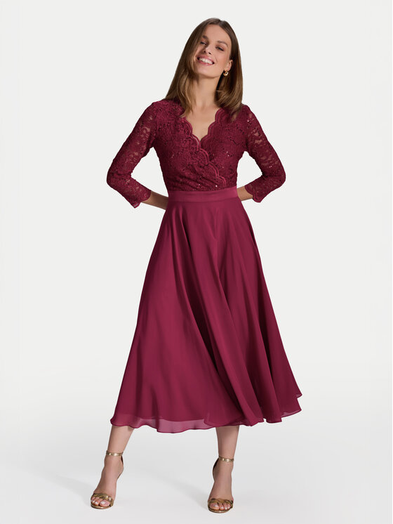 Коктейльное платье стандартный крой 5AE29100 Swing, красный 
Коктейльное платье стандартный крой 5AE29100 Swing, красный