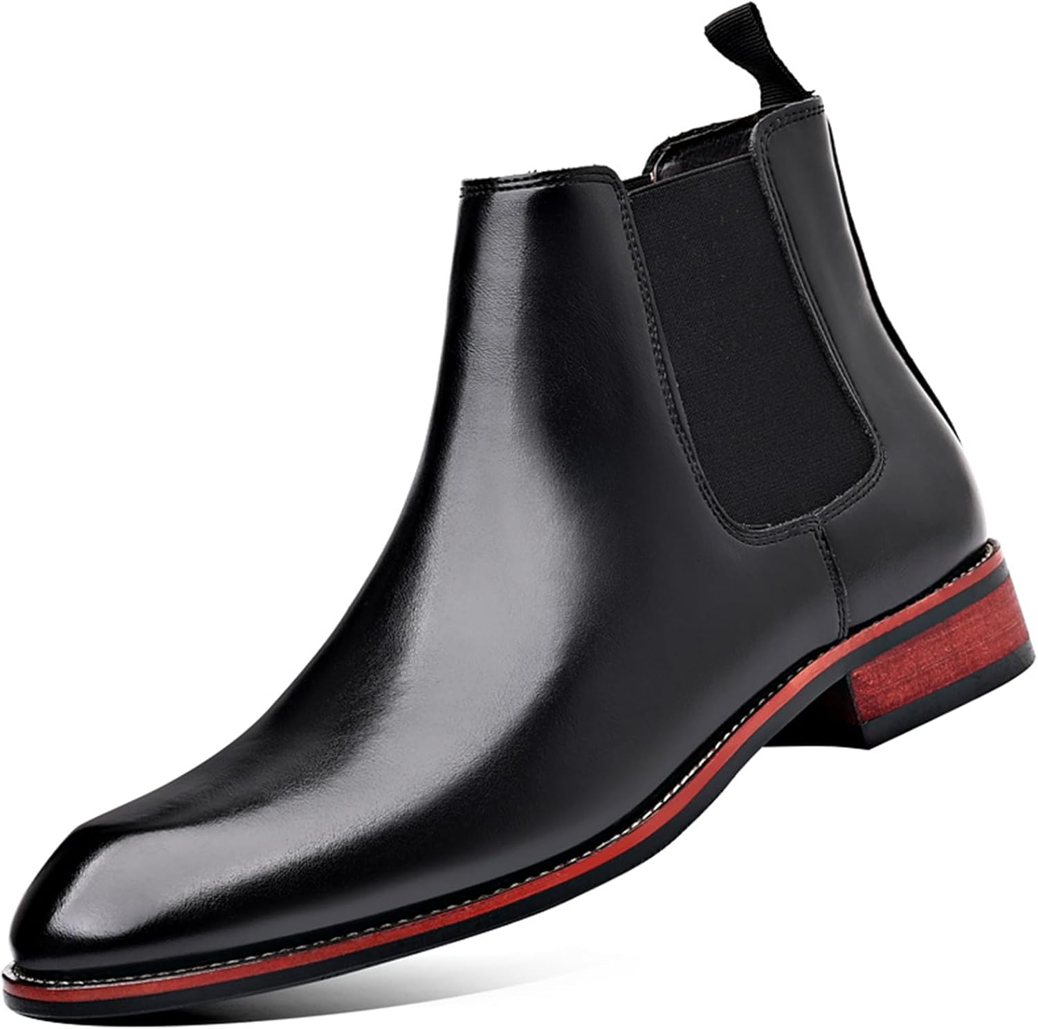 Мужские классические кожаные ботинки Abborora Chelsea до щиколотки с заостренным носком, без шнуровки, стильные ботинки Чакка на низком каблуке для делового и повседневного ношения, черный
Мужские классические кожаные ботинки Abborora Chelsea до щиколотки с заостренным носком, без шнуровки, стильные ботинки Чакка на низком каблуке для делового и повседневного ношения, черный