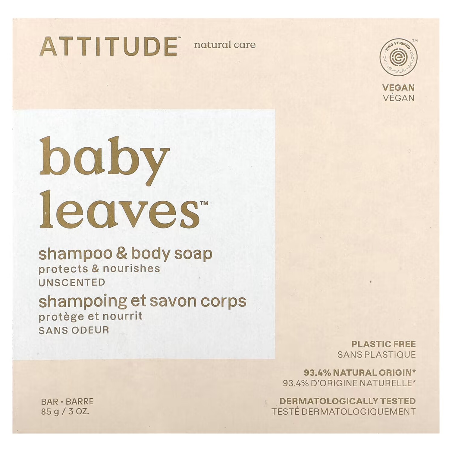 Шампунь и мыло для тела Attitude Baby Leaves без запаха, 85 г
Шампунь и мыло для тела Attitude Baby Leaves без запаха, 85 г