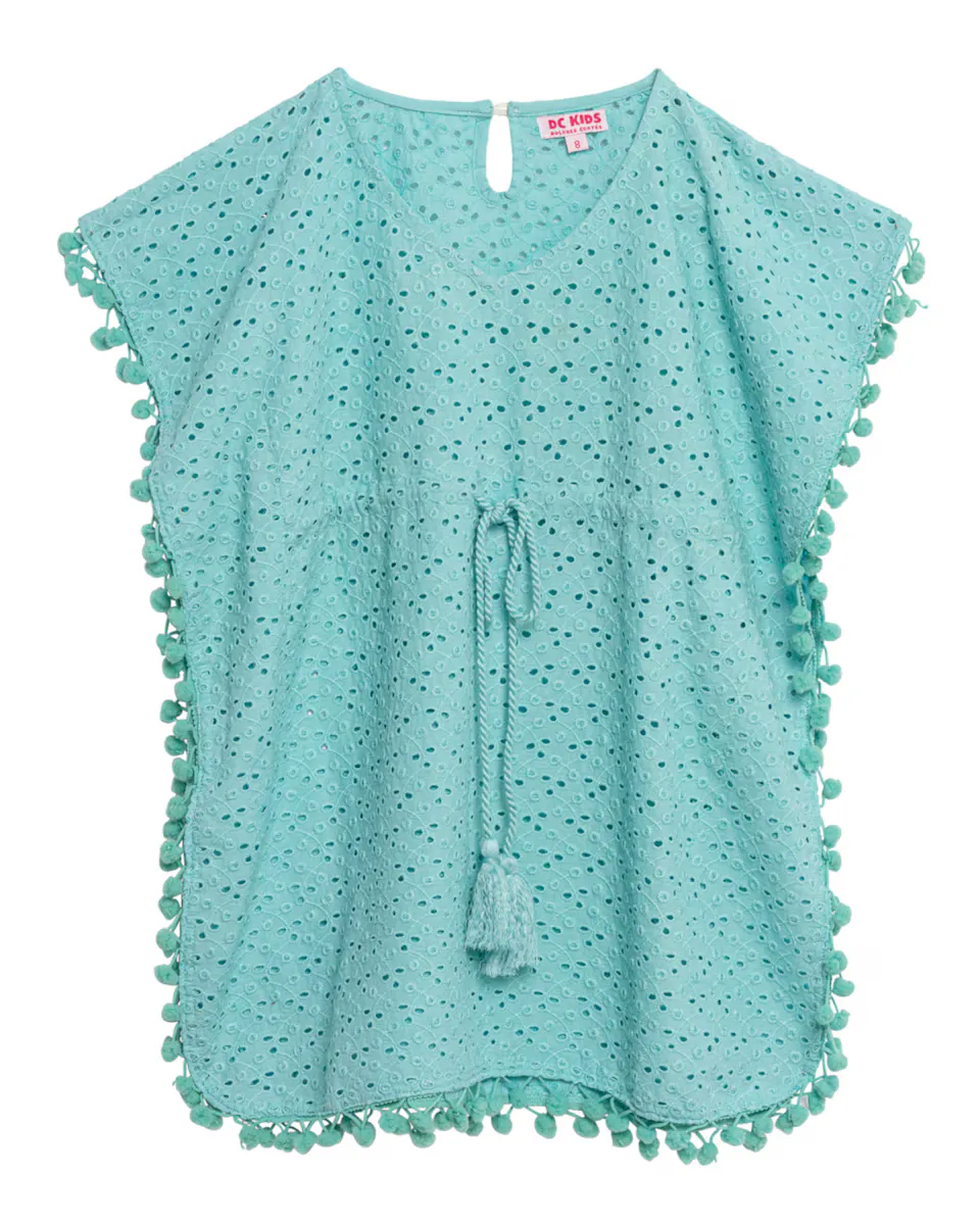 Короткое девичье платье с ажурной тканью и кулиской на талии DOLORES CORTÉS, бирюзовый
Короткое девичье платье с ажурной тканью и кулиской на талии DOLORES CORTÉS, бирюзовый