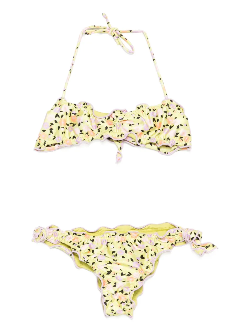 Бикини с оборками и цветочным принтом ME FUI, зеленый
Бикини с оборками и цветочным принтом ME FUI, зеленый