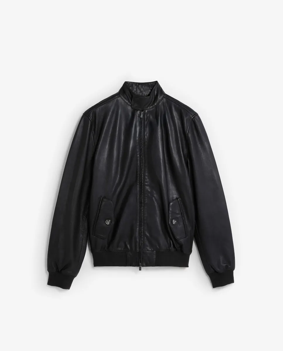 Мужская кожаная куртка с высоким воротником и ребристыми манжетами Scalpers, темно-коричневый
Мужская кожаная куртка с высоким воротником и ребристыми манжетами Scalpers, темно-коричневый