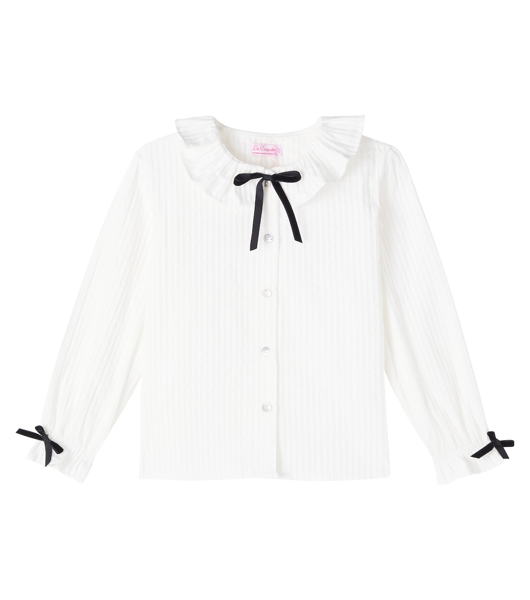 Полосатая хлопковая рубашка с бантом Betty La Coqueta, белый
Полосатая хлопковая рубашка с бантом Betty La Coqueta, белый