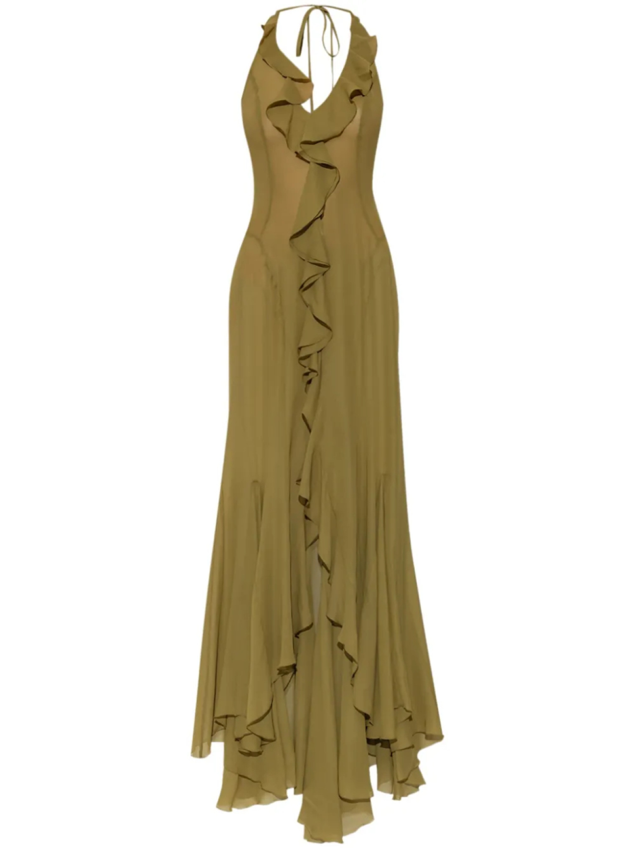 Платье миди MISBHV с оборками, зеленый
Платье миди MISBHV с оборками, зеленый